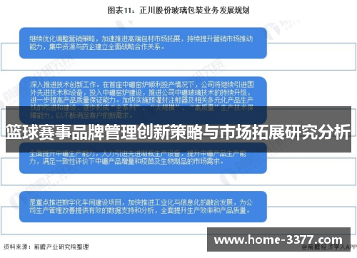 篮球赛事品牌管理创新策略与市场拓展研究分析